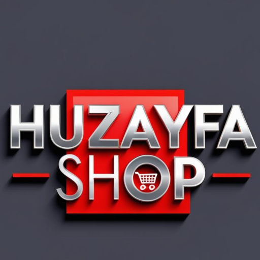 Huzayfa Shop Logo - Red and Gray (1)