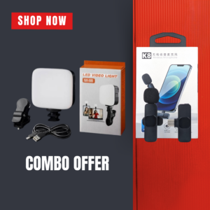 কনটেন্ট ক্রিয়েটর কম্বো – ক্রিস্টাল ক্লিয়ার সাউন্ড + প্রফেশনাল লাইটিং |