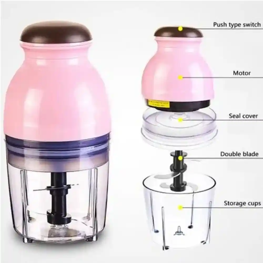 Powerful Speed Electric Capsule Cutter & Blander food Processor Pink