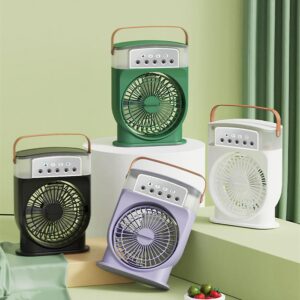 Rechargeable 5 Holes Mist Spray Air-cooler Fan