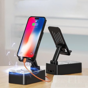 3 In 1 Mobile Phone Bracket Bluetooth Speaker Power Bank Rotating Foldable Lazy Desktop Holder Stand For Cell Phone Tablets IPad