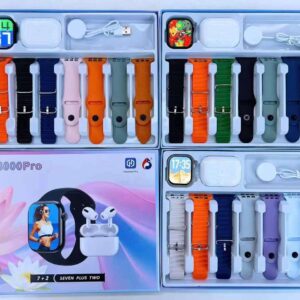 S3000 Pro 7+2 Smart Watch with Wireless Earbuds Combo
