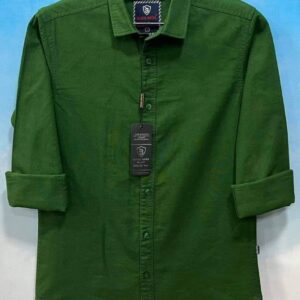Men's Long Sleeve Solid Shirt green